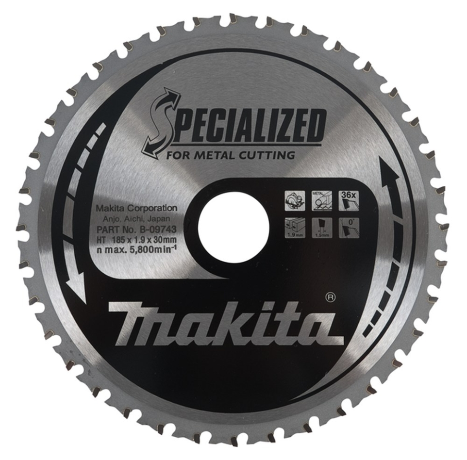 Makita Zubehör B-07319 HM-Sägeblatt Spezialisiertes Metall 136 x 20 x 30T
