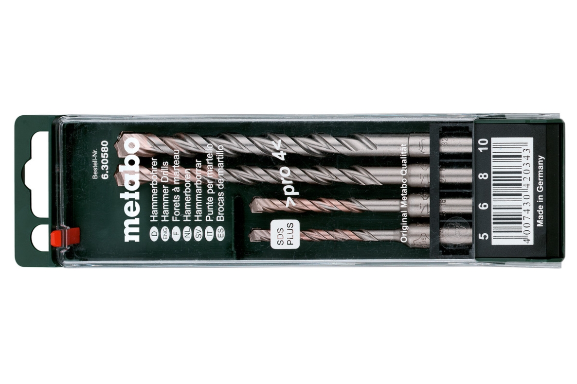 Metabo Zubehör 630580000 SDS-plus Pro 4-Bohrer-Set (4-teilig)