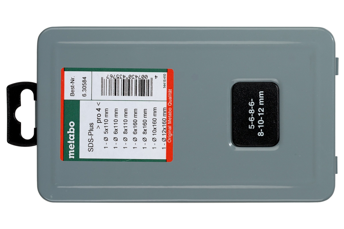 Metabo Zubehör 630584000 SDS-plus Pro 4-Bohrer-Set (7-teilig)