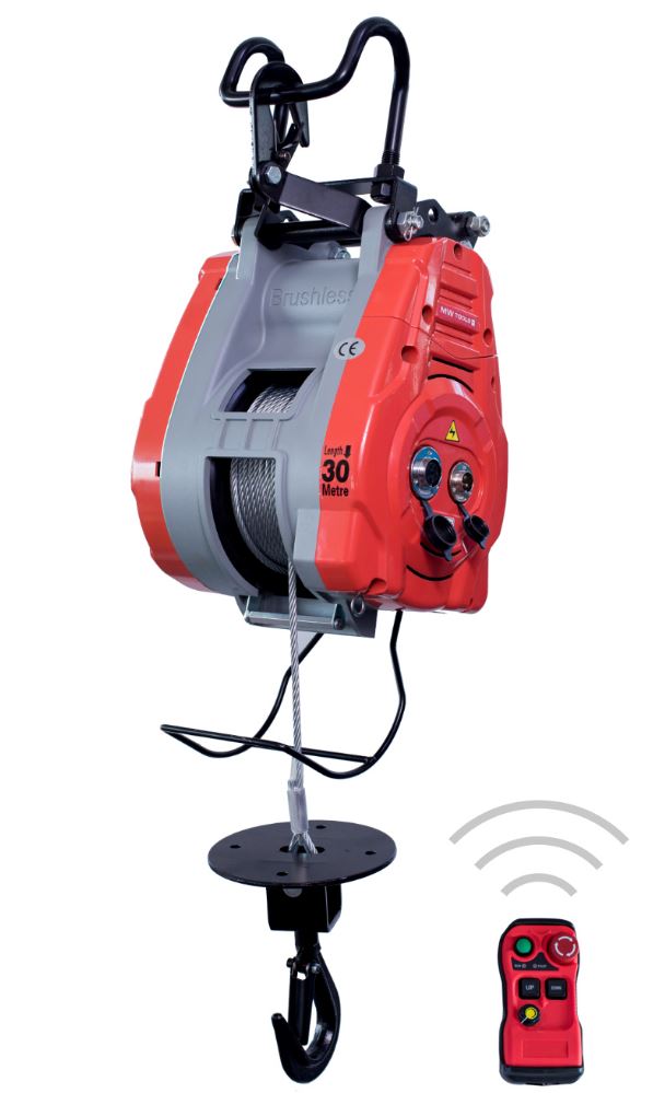 Metal Works 758613137 PHS49030R Elektrischer Seilzug 490kg 30m drahtlose Steuerung variable Geschwindigkeit