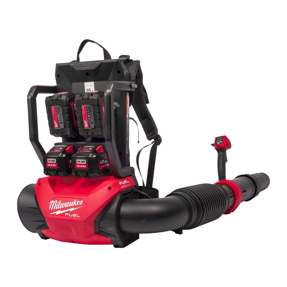 Milwaukee 4933499231 M18 F2BPB-124 FUEL™ Doppel-Akku-Rucksack-Laubbläser 18 V 4x 12 Ah Akku