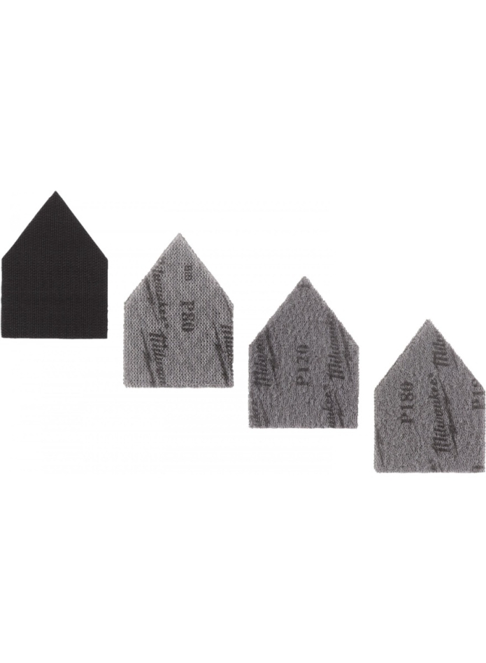 Milwaukee Zubehör 48805405 Mattenschleifblätter Set 67 x 92 mm K80/K120/K180 für M12 FDSS 12 Stück