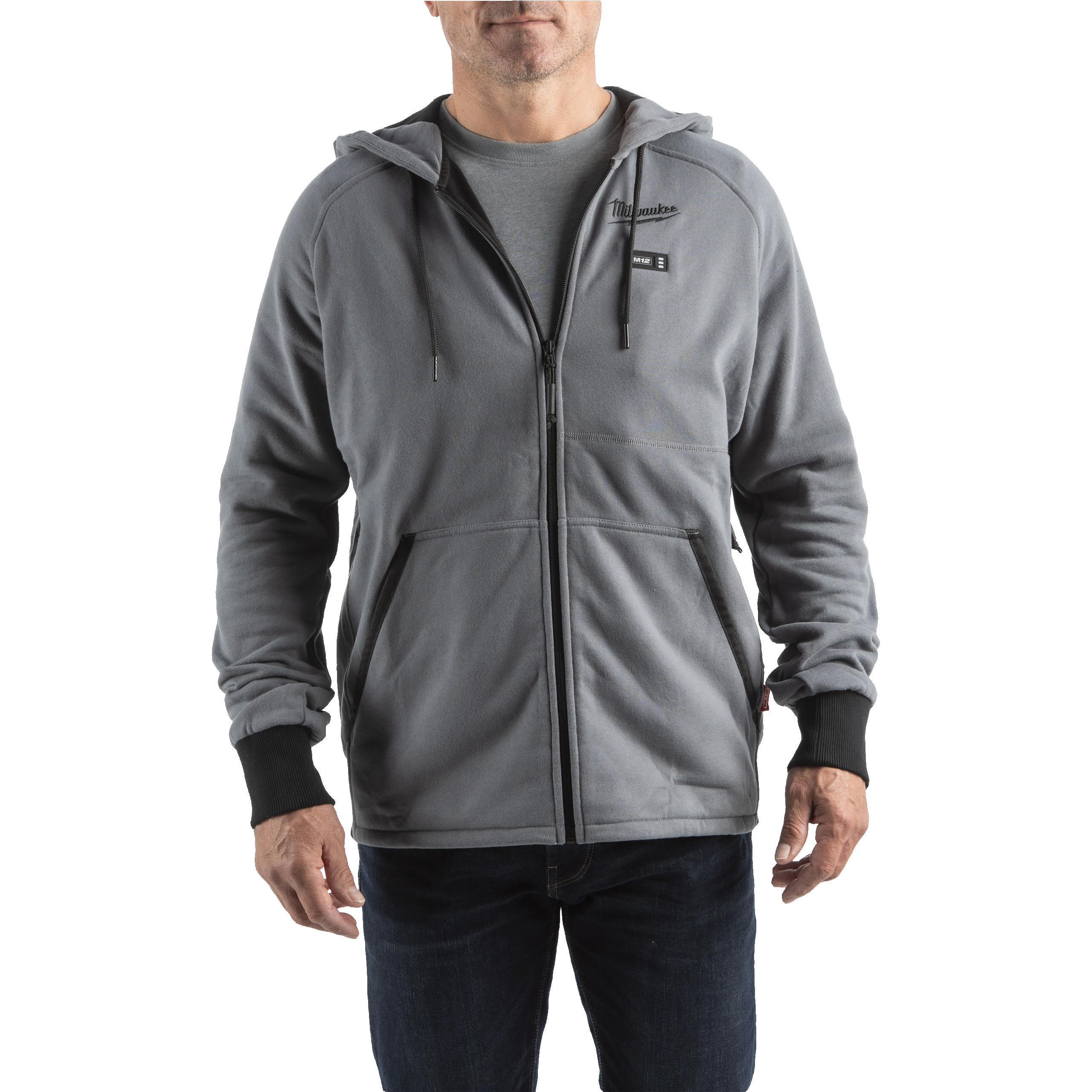 Milwaukee 4932480067 M12 HHGREY4 Beheizter Hoodie - Grau - Größe M Exkl.