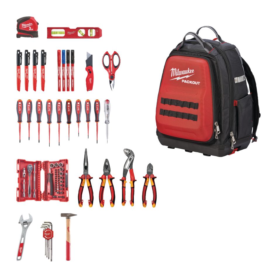 Milwaukee Zubehör 4932498407 PACKOUT Rucksack für den Elektriker