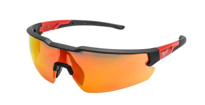 Milwaukee Zubehör 4932498548 Schutzbrille Enhanced - Rot verspiegelte Scheibe