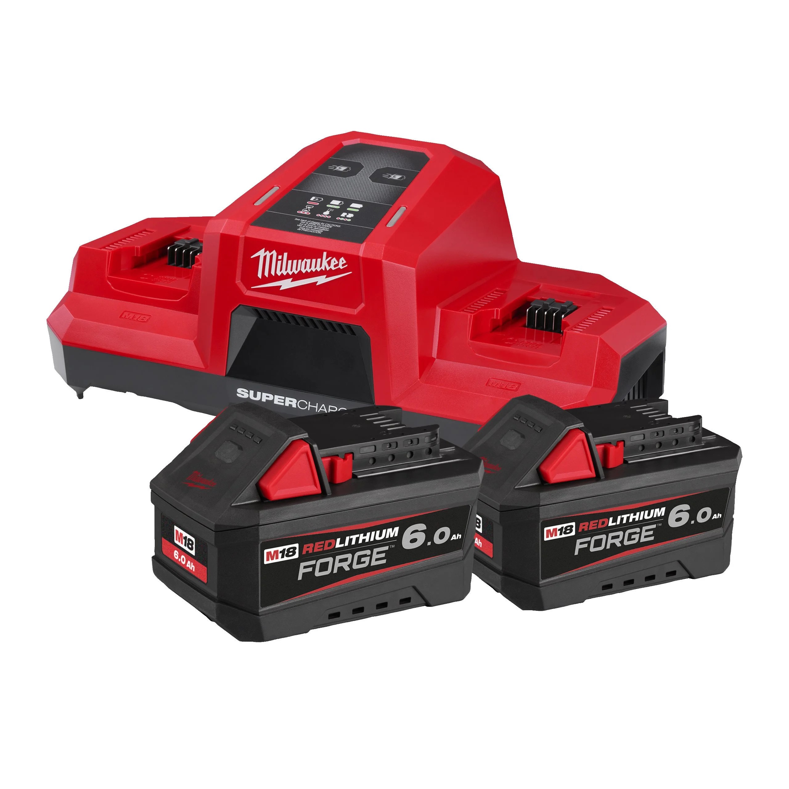 Milwaukee Zubehör 4933498549 M18 FORGENRG-602 - M18 FB6 Duo Pack 18V 6.0Ah Li-Ion + Duo Ladegerät M18 DBSC