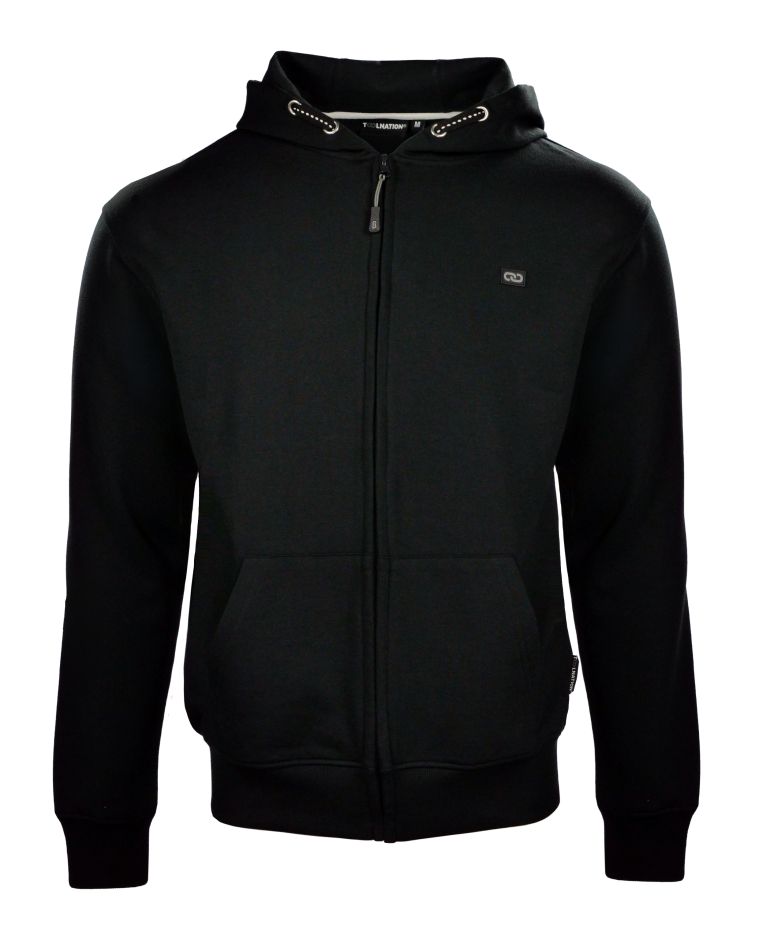 MJCY14001TON Sweatjacke mit Hut Schwarz