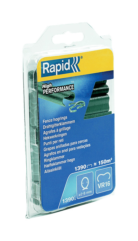 Rapid 40108800 VR16 Zäune Hohe Ringe Grün  1.390 Stk.