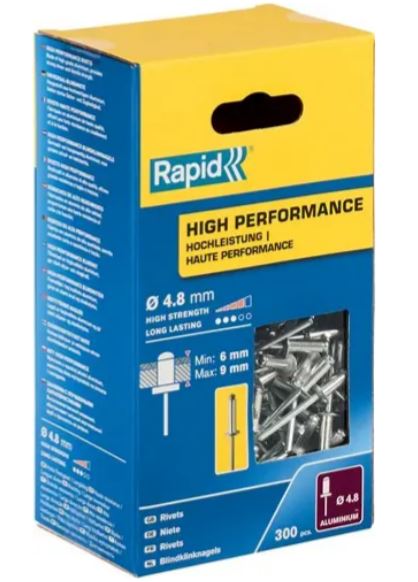 Rapid 5001436 Blindniete High Performance Ø 4,8 x 12 mm 300 Stück.