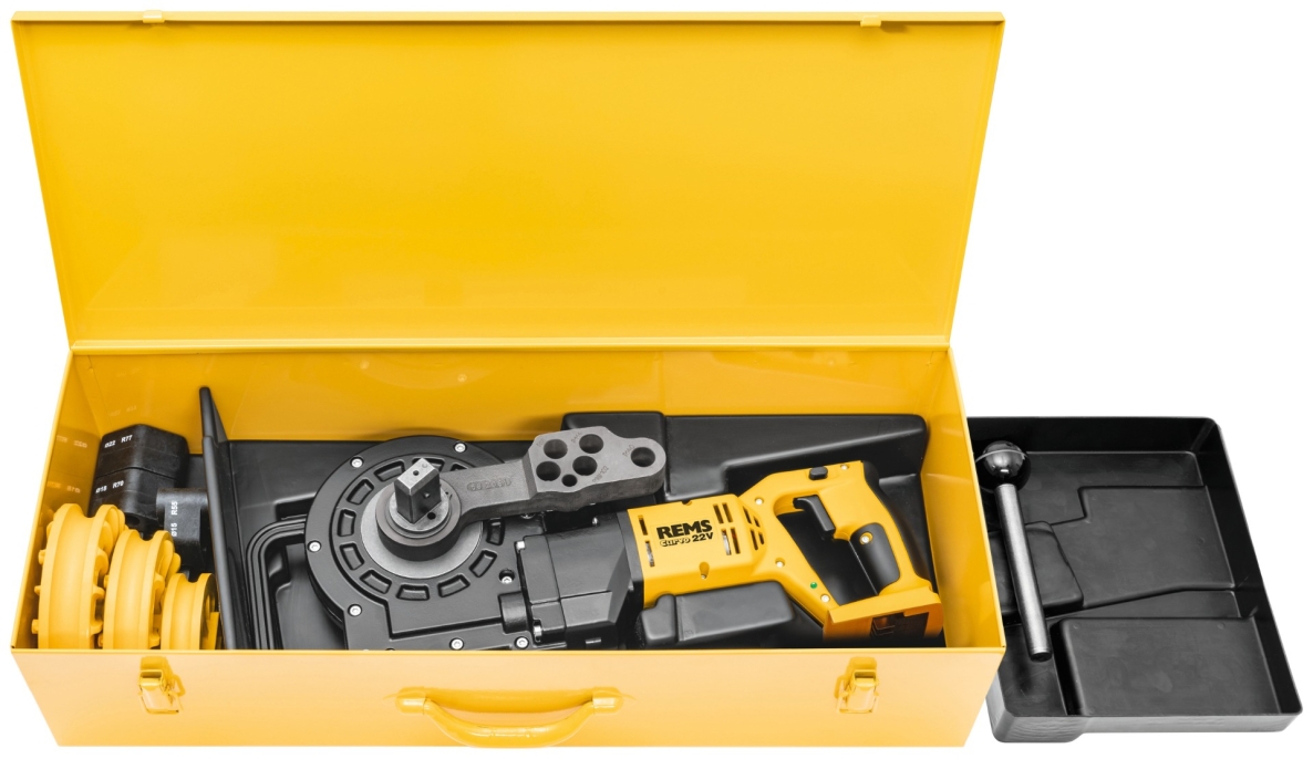 Rems 580091 R22 580091 Akku Curvo Rohrbieger 22 Volt 15-18-22 mm exkl. Akku und Ladegerät