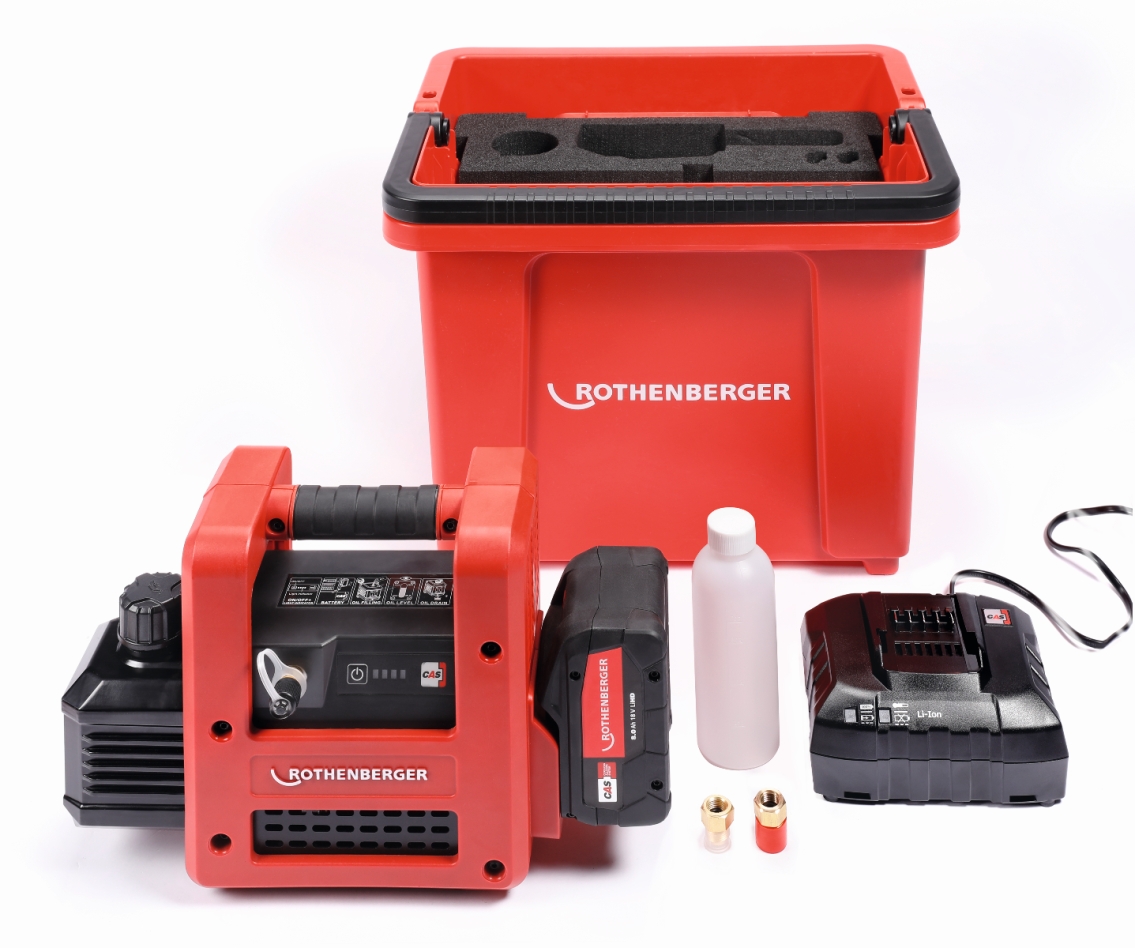 Rothenberger 1000003230 ROAIRVAC R32 2.0 CL Basis-Set 18V 8.0Ah im RoBucket