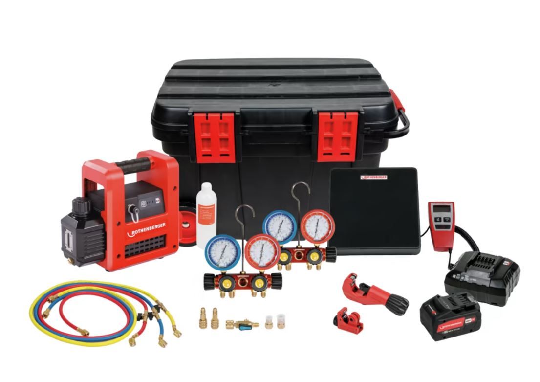 Rothenberger 1000003622 ROCADDY 120 CL Analog mit ROAIRVAC auf Batterie