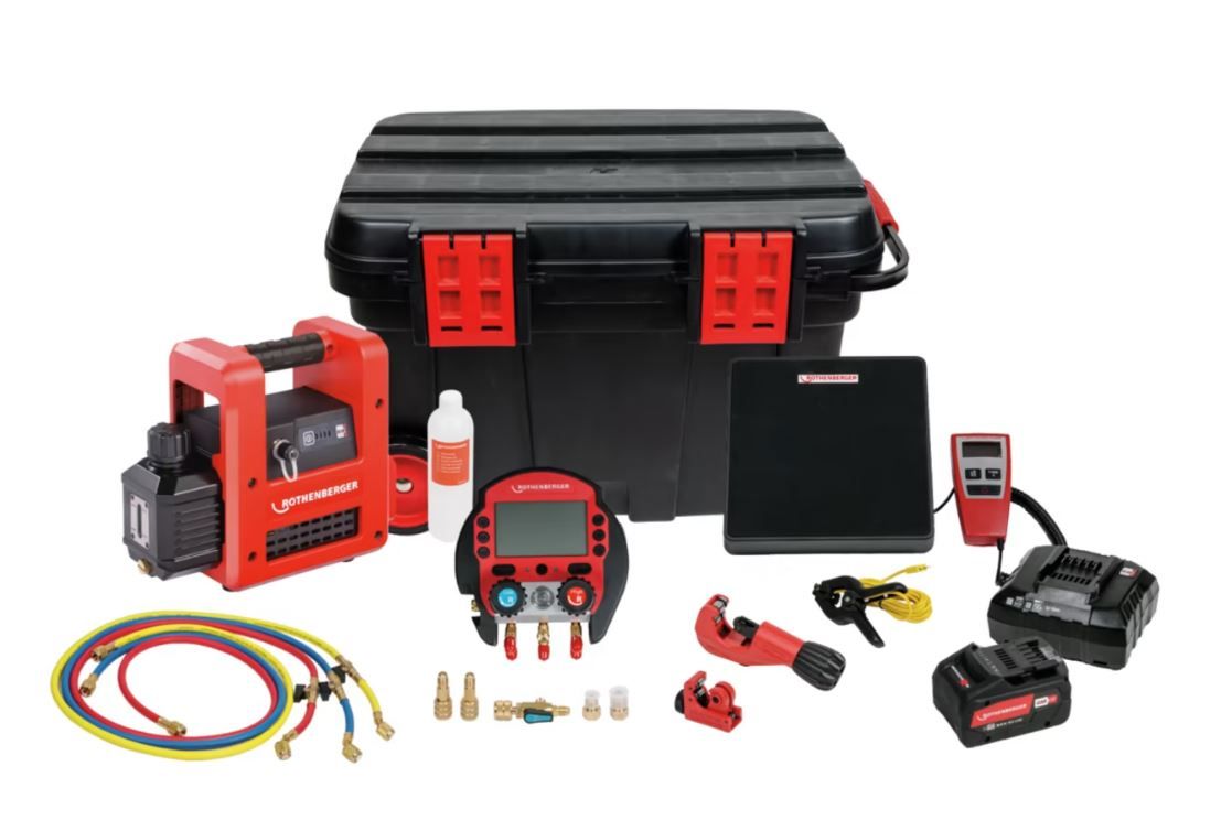 Rothenberger 1000003623 ROCADDY 120 CL Digital mit ROAIRVAC auf Batterie