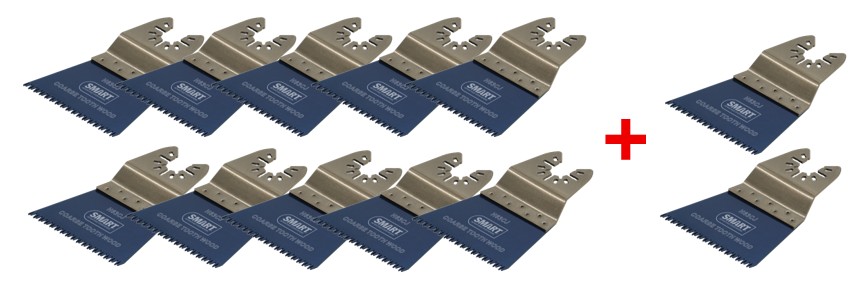 Smart Blades H63CJ10+2 Multitool Sägeblattsatz japanische zahnförmige Holzblätter 63mm + 2 zusätzliche Sägeblätter in SMARTBoX