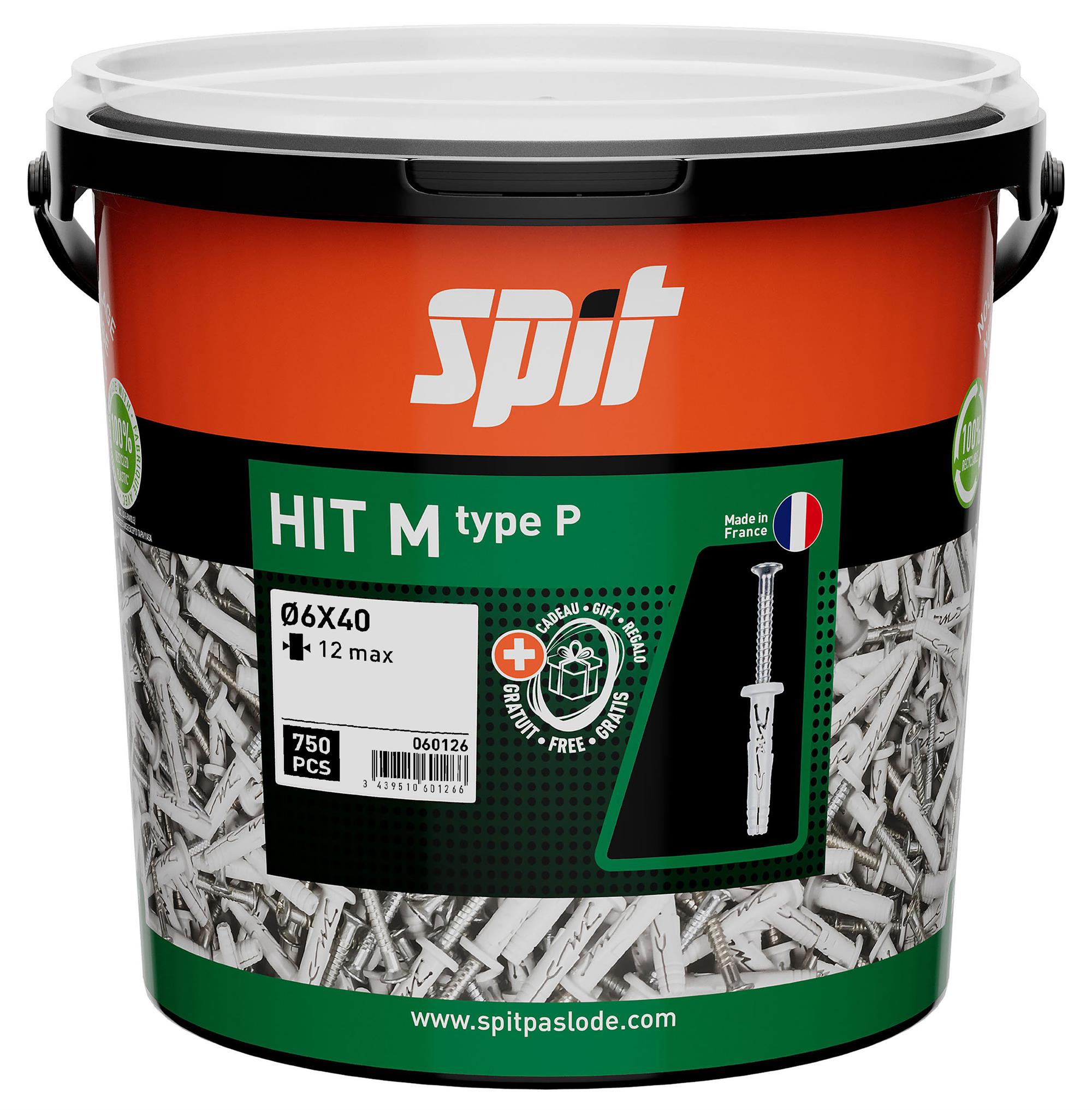 Spit 060126 HIT-M 6x40/12P Schlagd&uuml;bel mit Bund 750 im Eimer