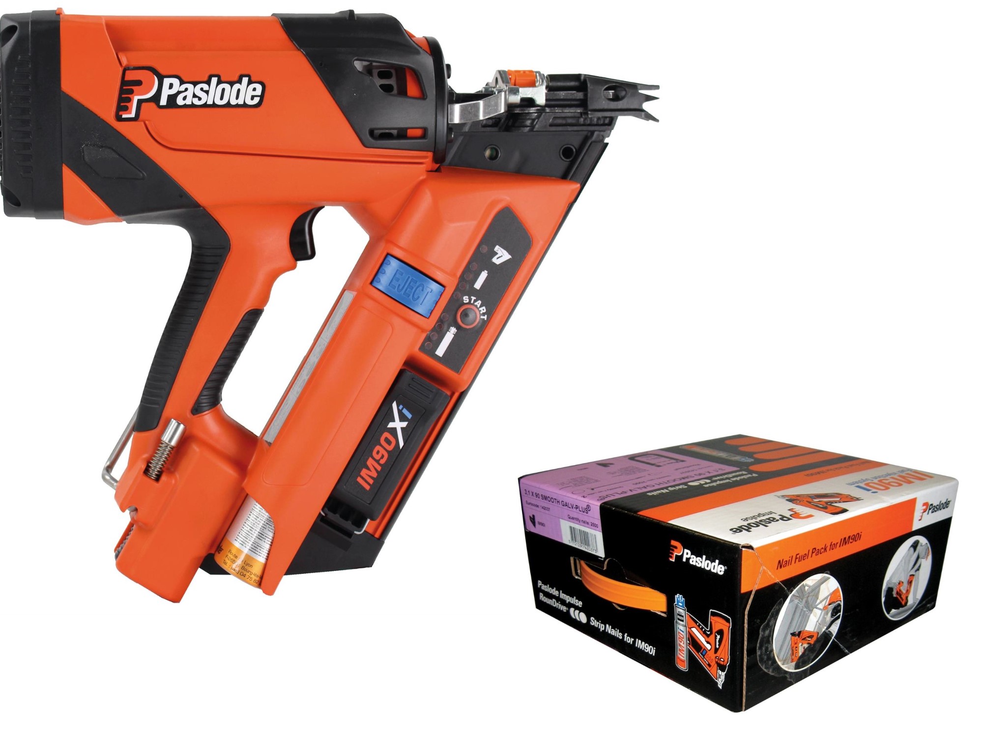 Spit 019710/142007 Impulshammer IM90XI 50-90 mm + Streifennagel 2,8 x 51 Ring galva RounDrive (inkl. Gaskartuschen) 3750 St&uuml;ck