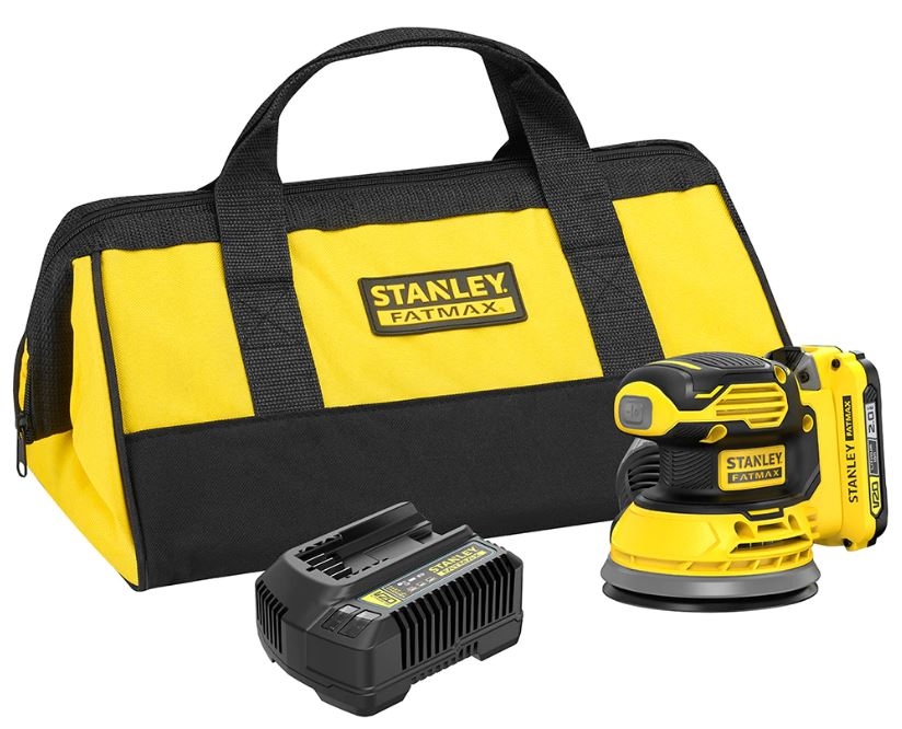 Stanley SFMCW220D1S FATMAX® V20 Accu-Exzenterschleifer 125 mm 18V 2.0Ah im Softbag