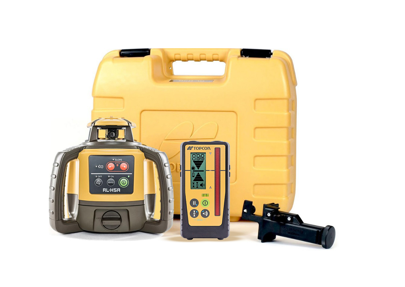 Topcon 1026026-01 RL-H5A + LS-100D Baulaser + Empfänger - Professioneller Baulaser mit Einzelausrichtung